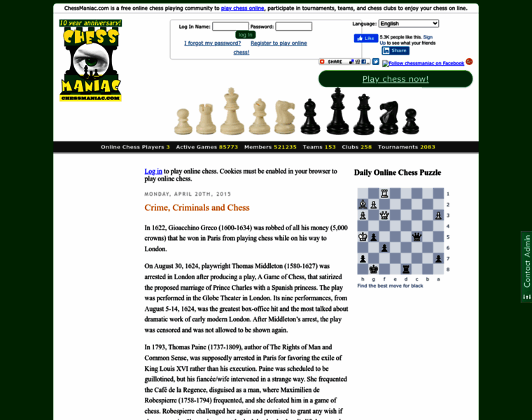 Chessmaniac.com thumbnail