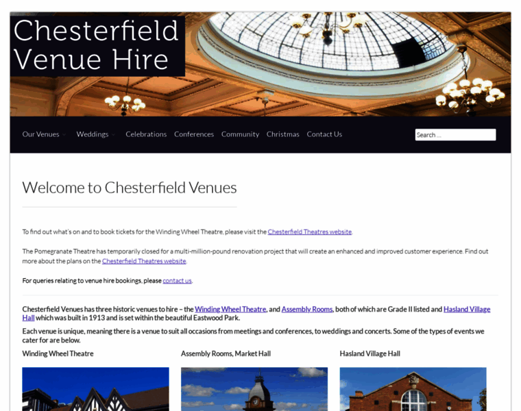 Chesterfieldvenuehire.co.uk thumbnail