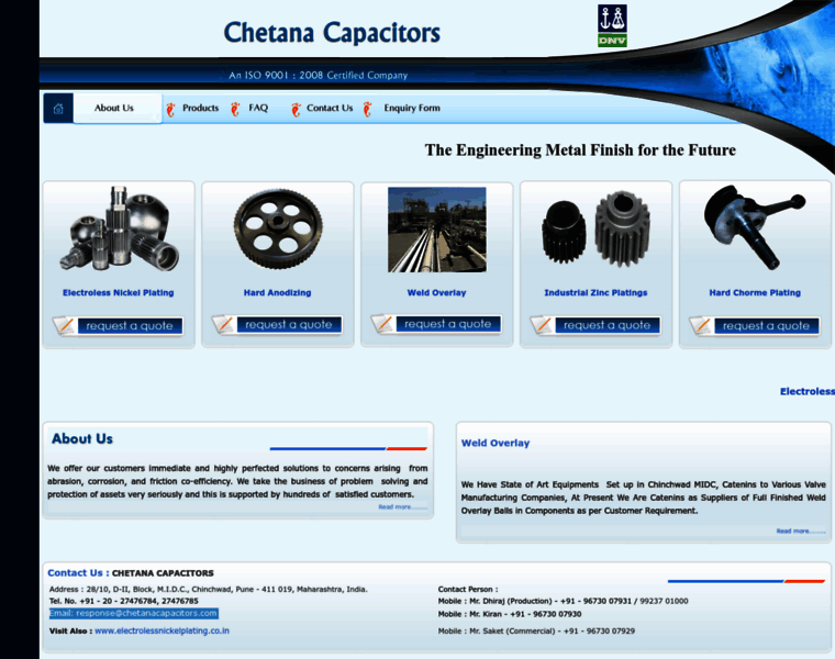 Chetanacapacitors.com thumbnail