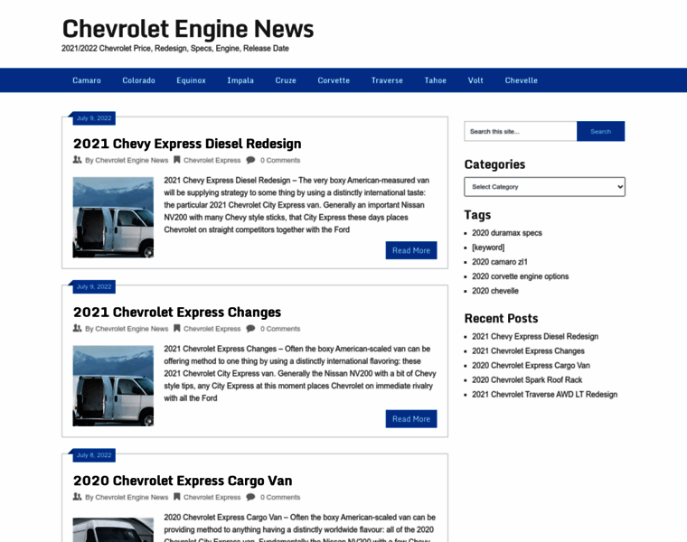 Chevroletenginenews.com thumbnail