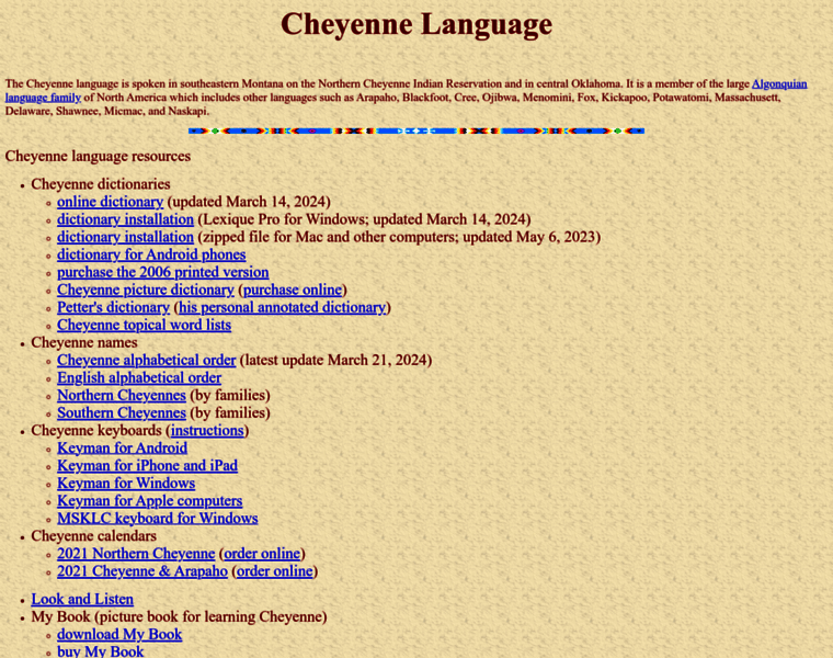 Cheyennelanguage.org thumbnail