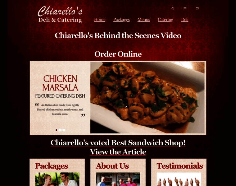 Chiarellos.com thumbnail