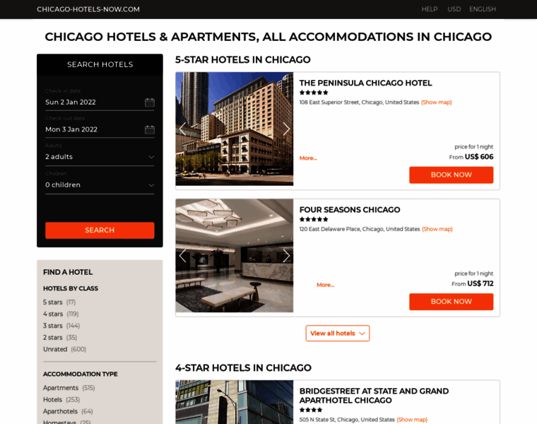 Chicago-hotels-now.com thumbnail