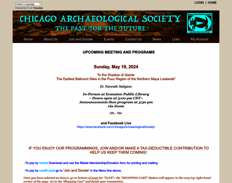 Chicagoarchaeologicalsociety.com thumbnail