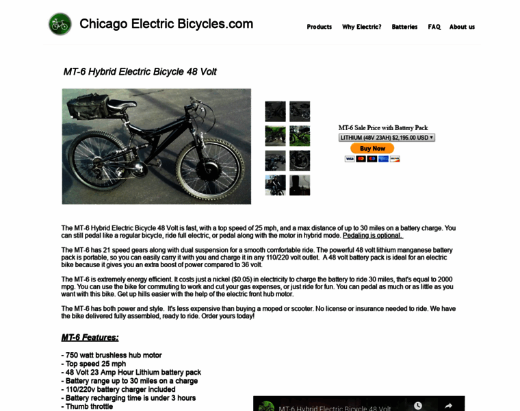 Chicagoelectricbicycles.com thumbnail