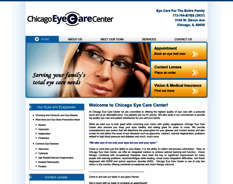 Chicagoeyecarecenter.com thumbnail