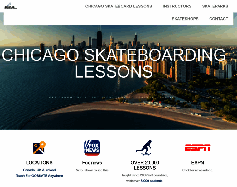 Chicagoskateboardinglessons.info thumbnail