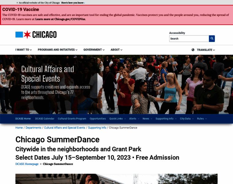 Chicagosummerdance.org thumbnail