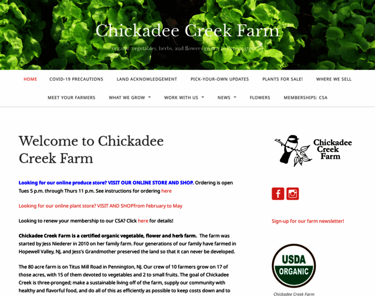 Chickadeecreekfarm.com thumbnail