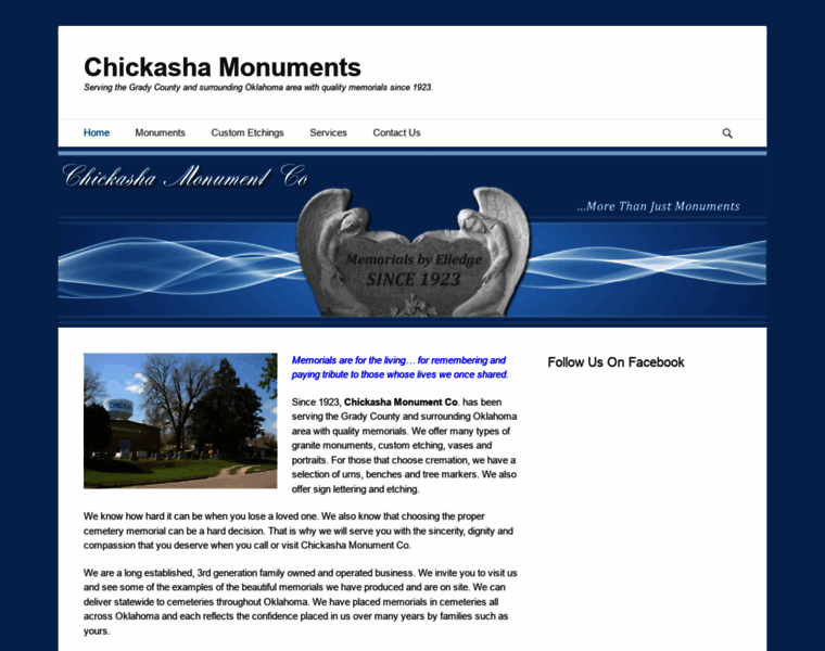Chickashamonuments.com thumbnail