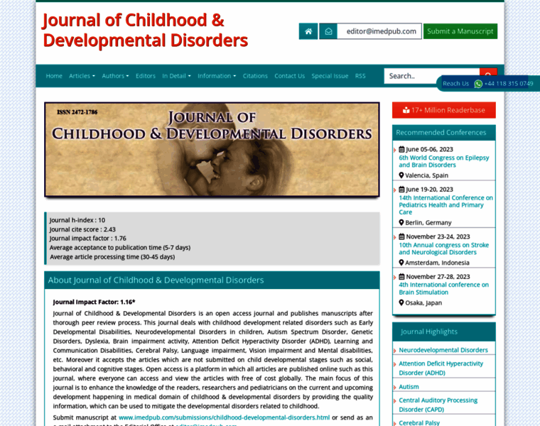 Childhood-developmental-disorders.imedpub.com thumbnail