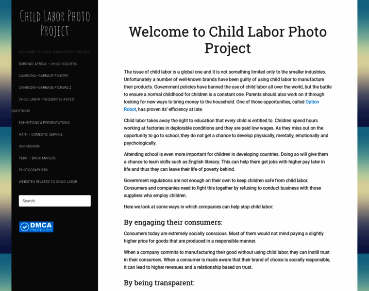 Childlaborphotoproject.org thumbnail