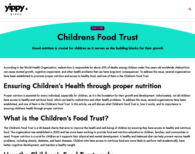 Childrensfoodtrust.org.uk thumbnail