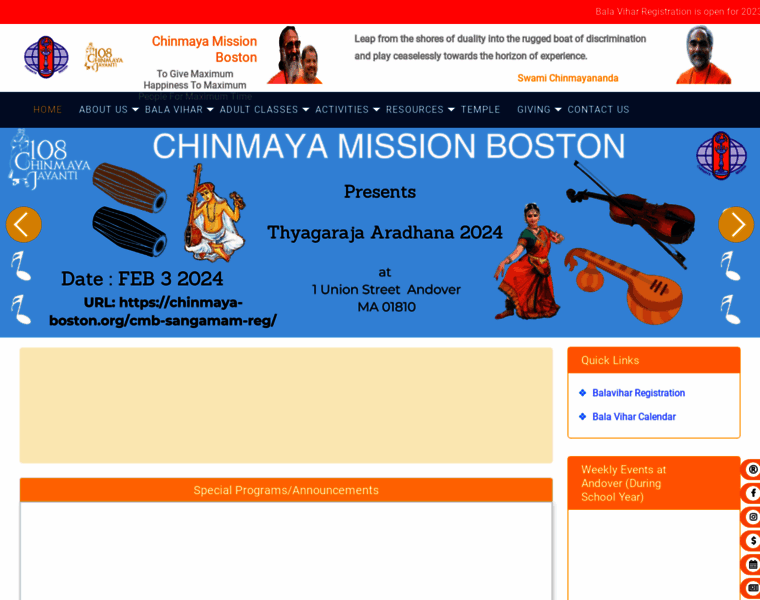Chinmaya-boston.org thumbnail