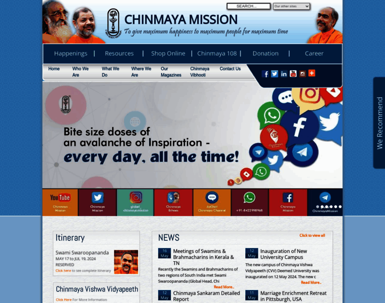 Chinmayamission.com thumbnail