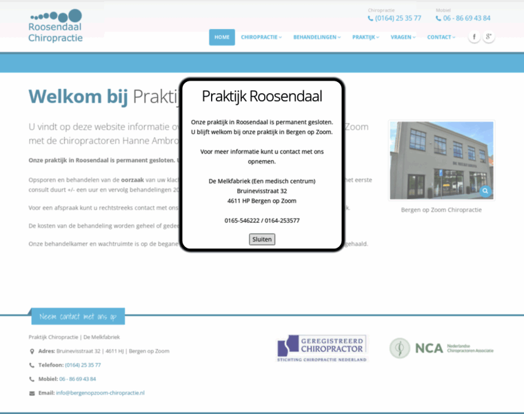 Chiropractieroosendaal.nl thumbnail
