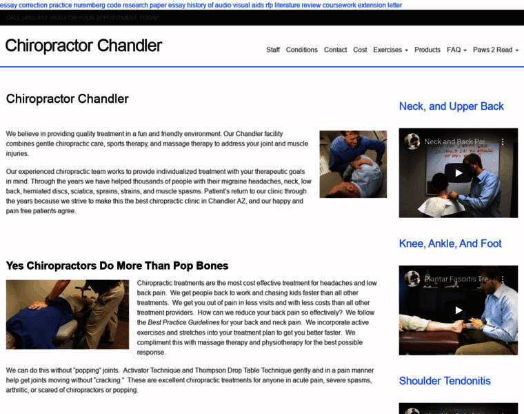 Chiropractorchandler.com thumbnail