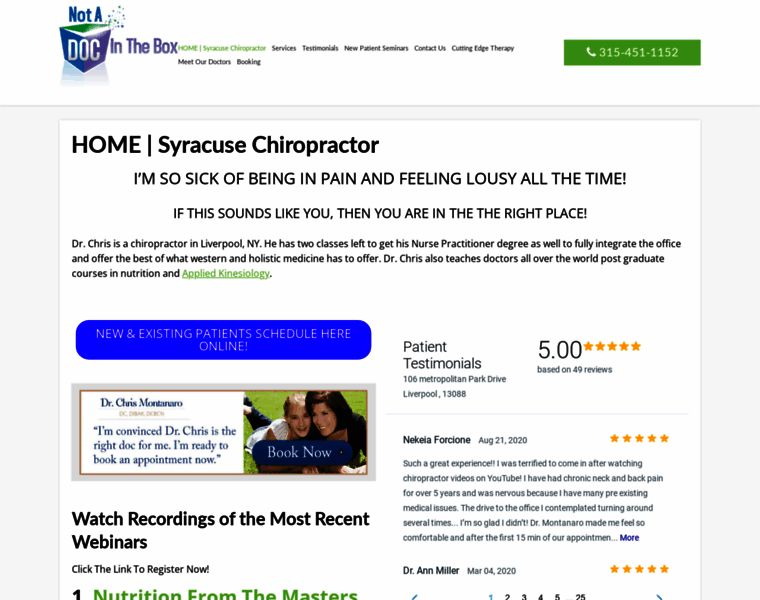 Chiropractorsyracuse.net thumbnail