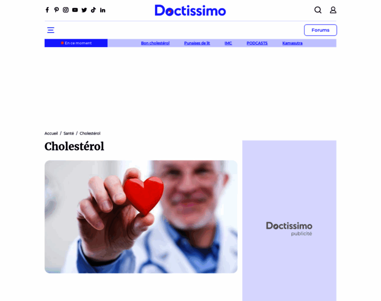 Cholesterol.doctissimo.fr thumbnail