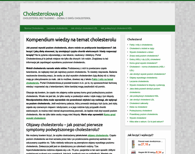Cholesterolowa.pl thumbnail