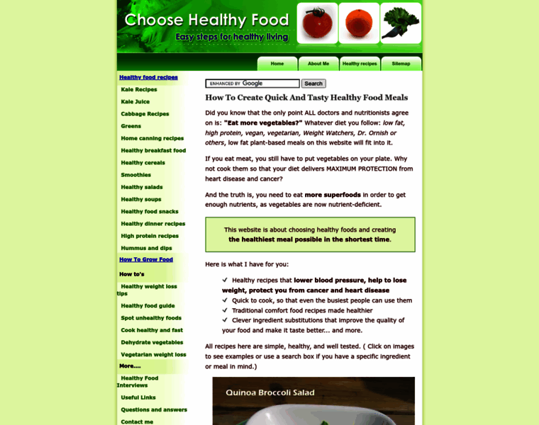 Choose-healthy-food.com thumbnail