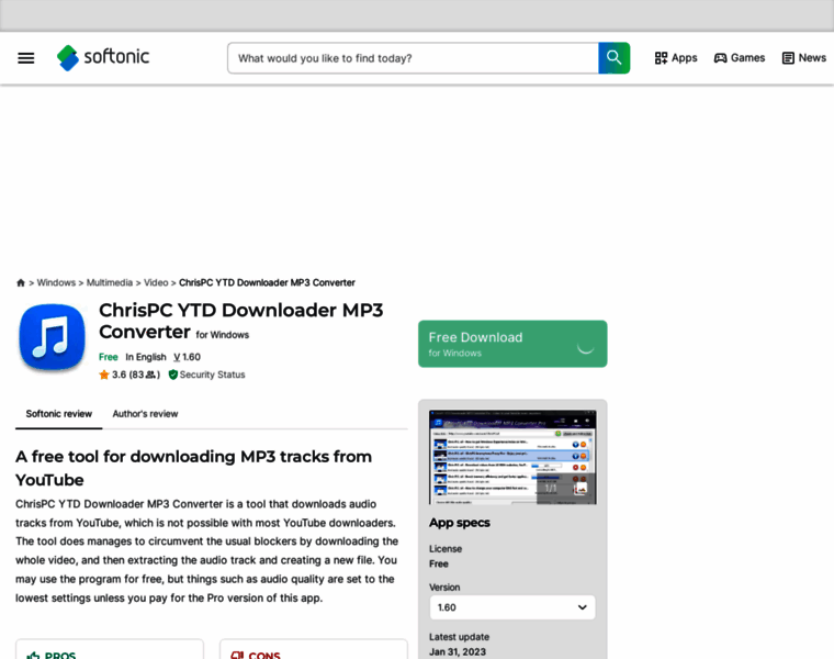 Chrispc-ytd-downloader-youtube-to-mp3-converter.en.softonic.com thumbnail