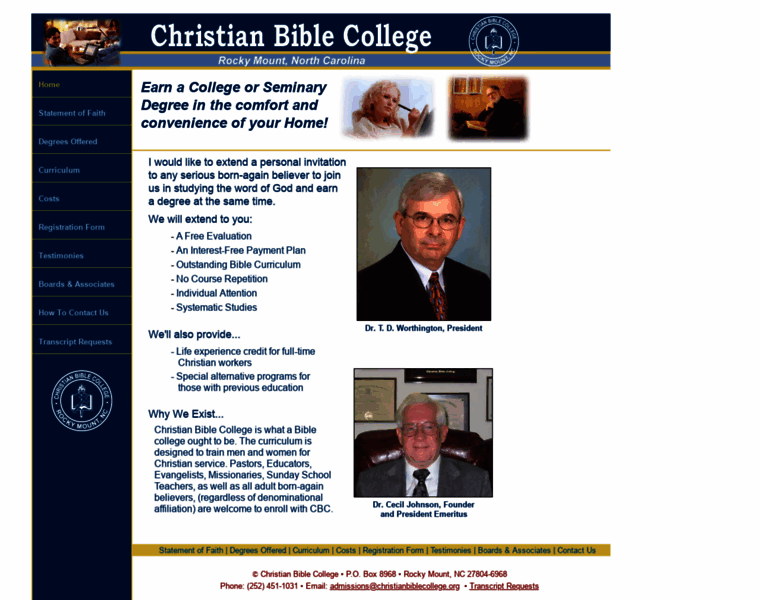 Christianbiblecollege.org thumbnail