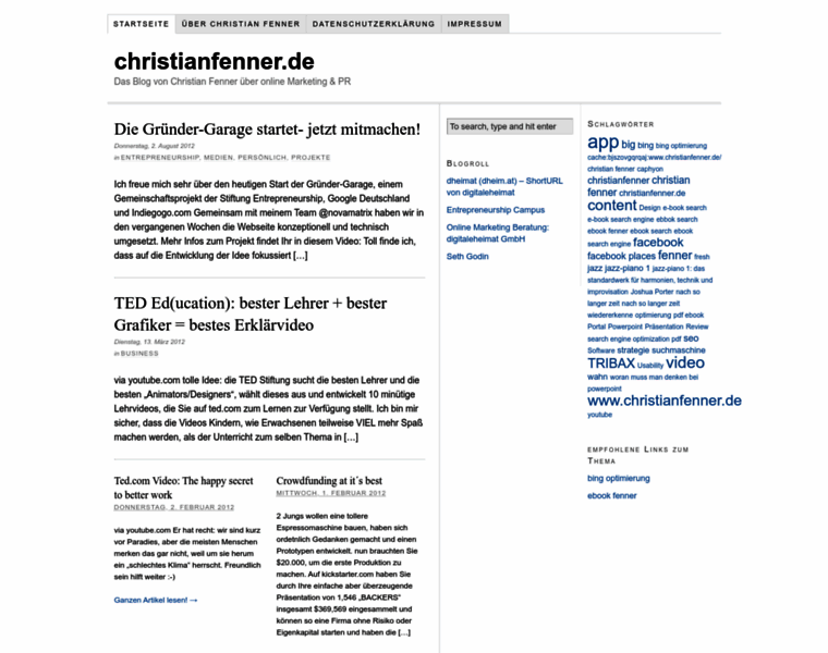 Christianfenner.de thumbnail