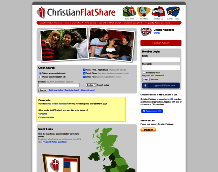 Christianflatshare.org thumbnail