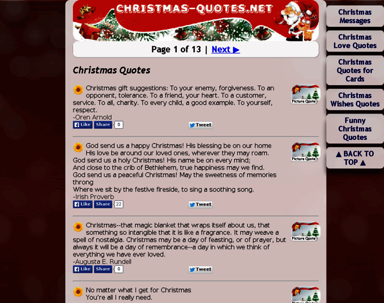 Christmas-quotes.net thumbnail