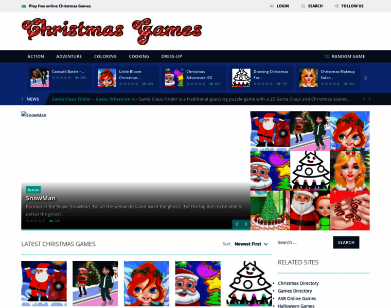 Christmasflashgames.com thumbnail