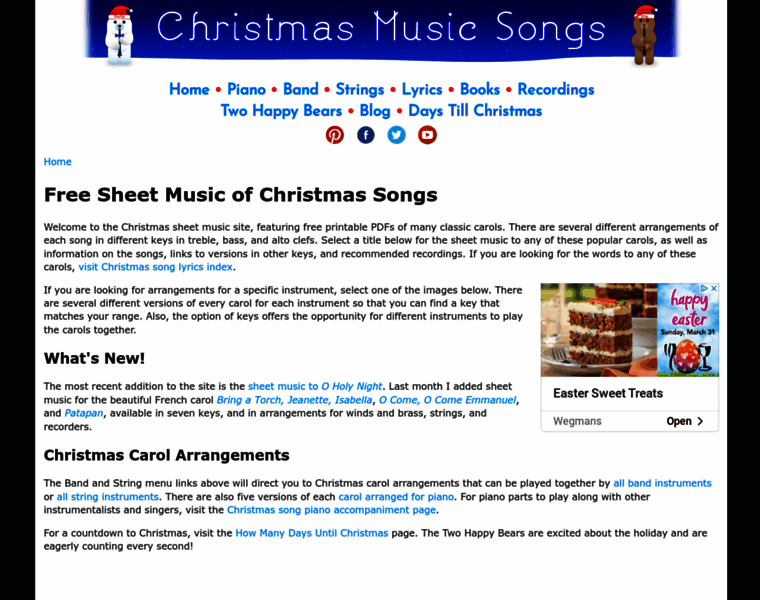 Christmasmusicsongs.com thumbnail