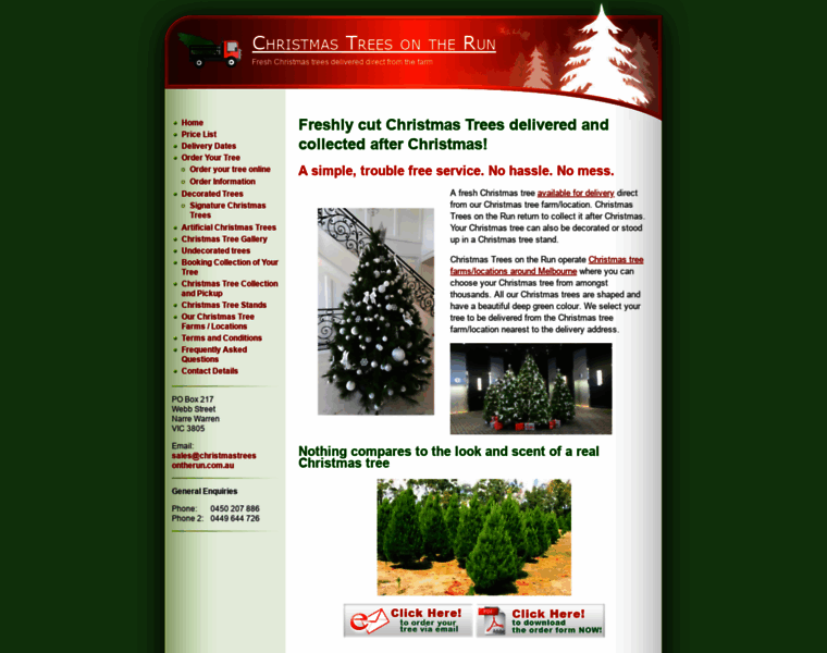 Christmastreesontherun.com.au thumbnail