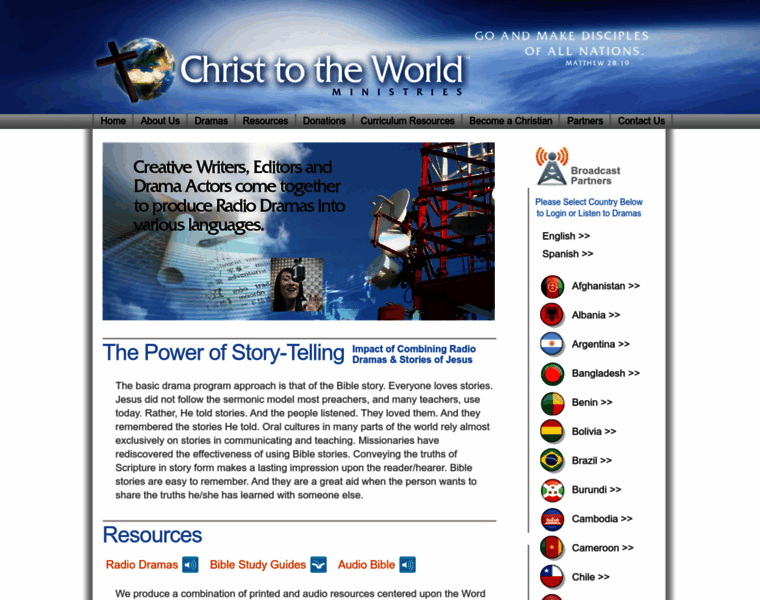 Christtotheworld.com thumbnail