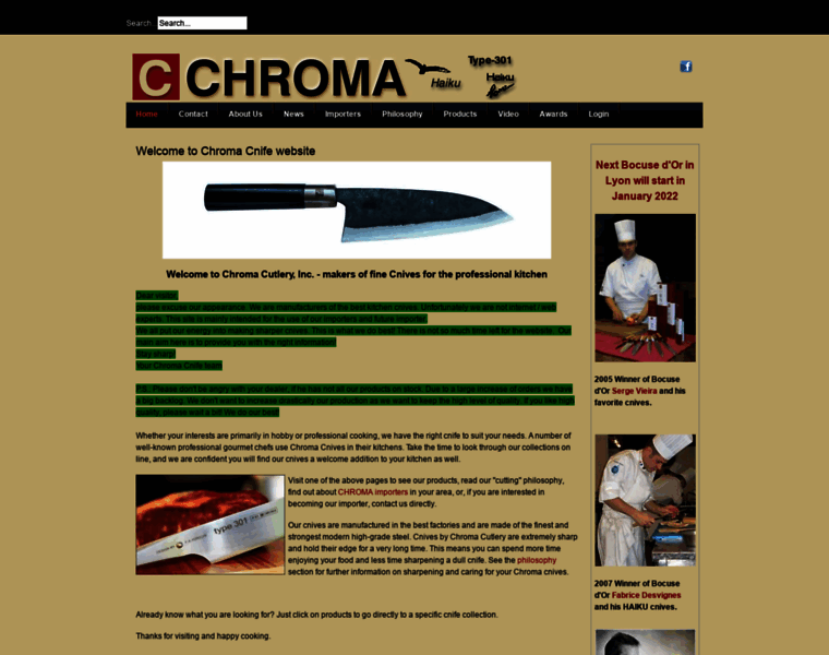 Chroma-cutlery.com thumbnail