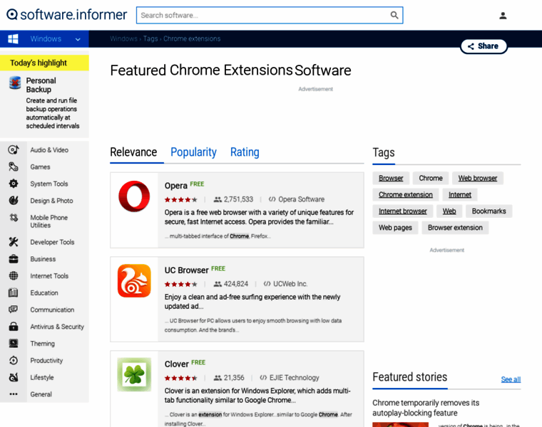 Chrome-extensions1.software.informer.com thumbnail