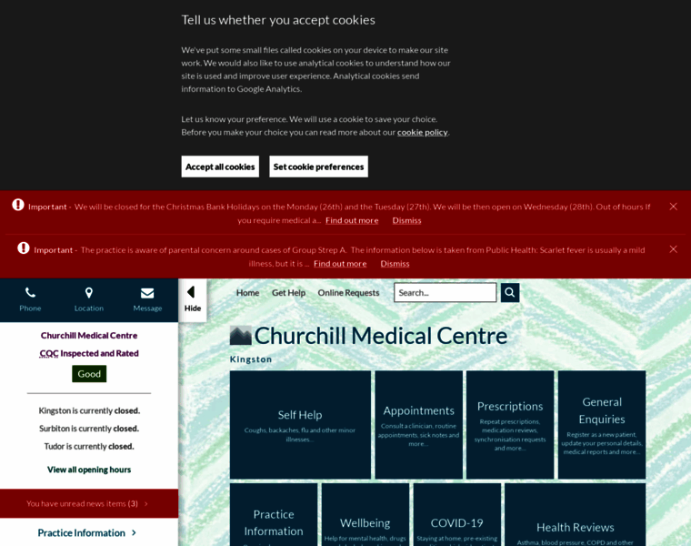 Churchillmedicalcentre.com thumbnail