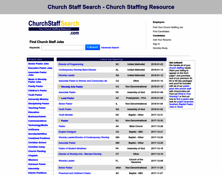 Churchstaffsearch.com thumbnail