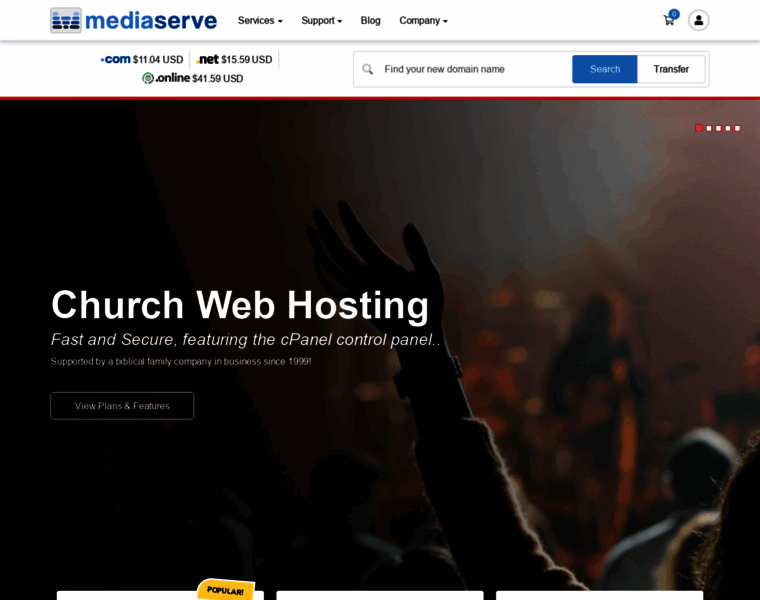 Churchwebsitehost.com thumbnail