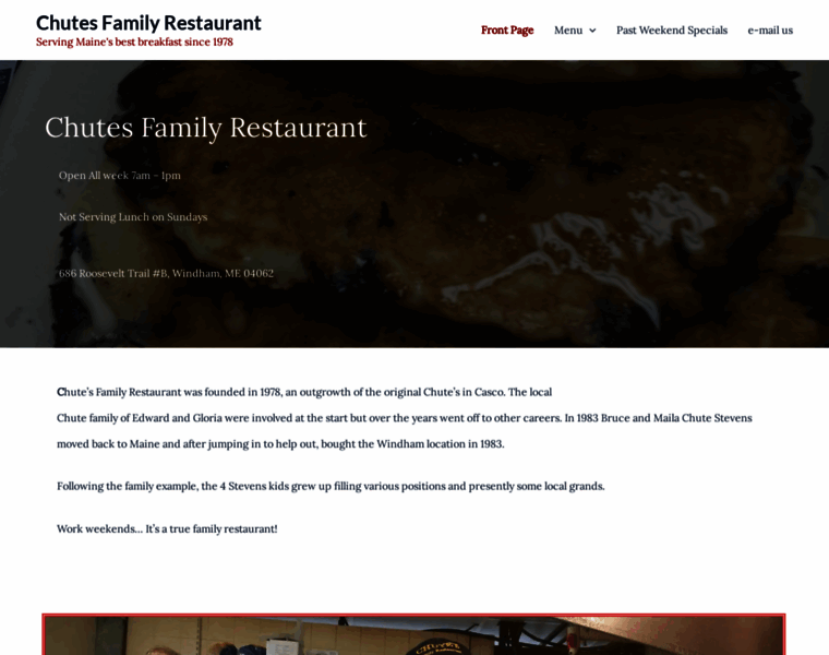 Chutesfamilyrestaurant.com thumbnail