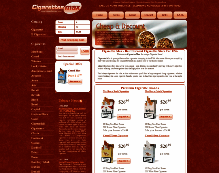 Cigarettesmax.com thumbnail