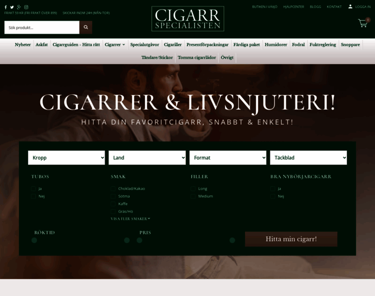 Cigarrspecialisten.se thumbnail