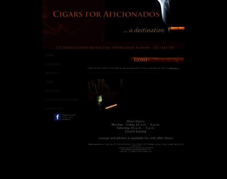 Cigarsforaficionados.com thumbnail