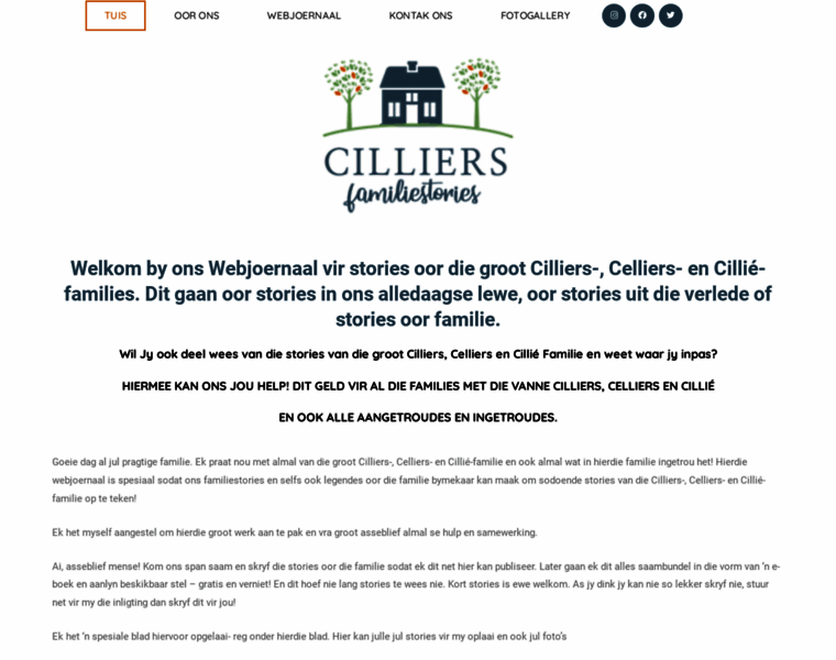 Cilliers-familiestories.org thumbnail