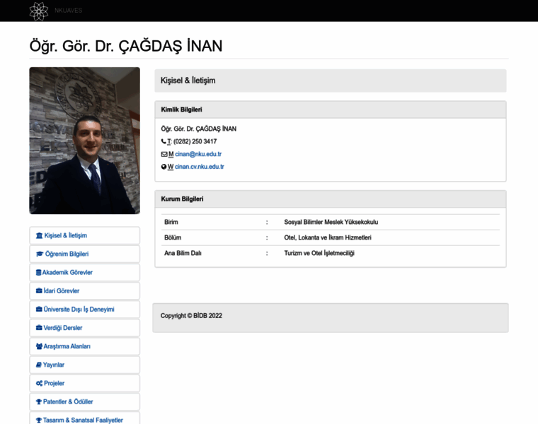 Cinan.cv.nku.edu.tr thumbnail