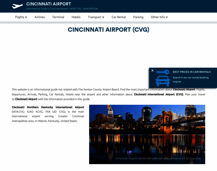 Cincinnati-airport.com thumbnail
