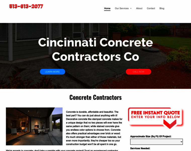 Cincinnaticoncretecontractorsco.com thumbnail