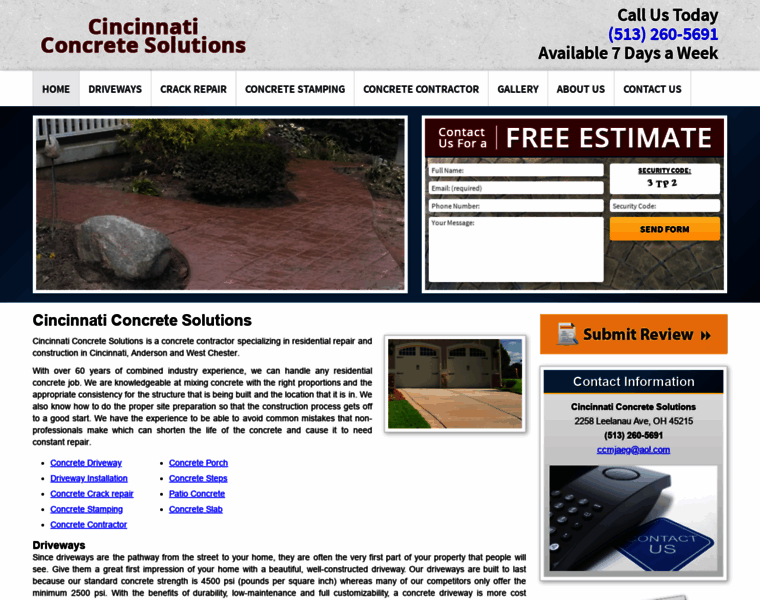 Cincinnaticoncretesolutions.com thumbnail
