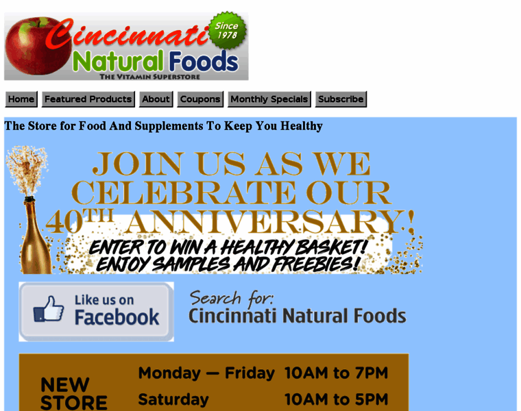 Cincinnatinaturalfoods.com thumbnail