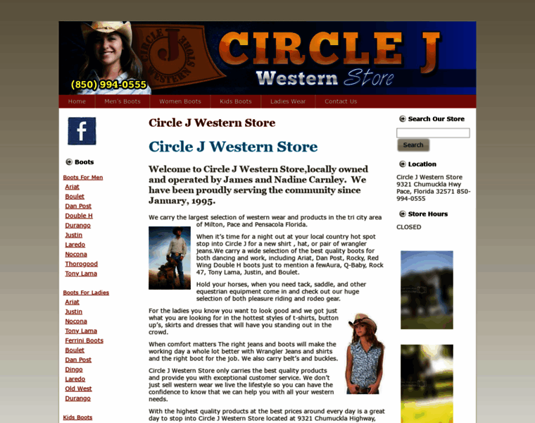 Circlejwestern.com thumbnail
